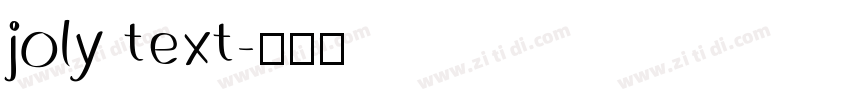 joly text字体转换